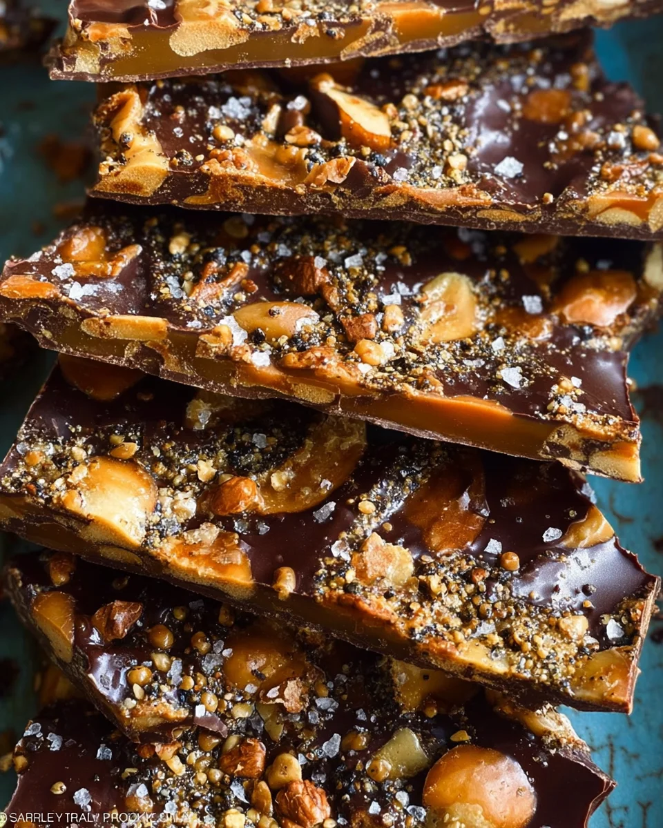 Salted Dark Chocolate Almond Toffee 20 Salted Dark Chocolate Almond Toffee