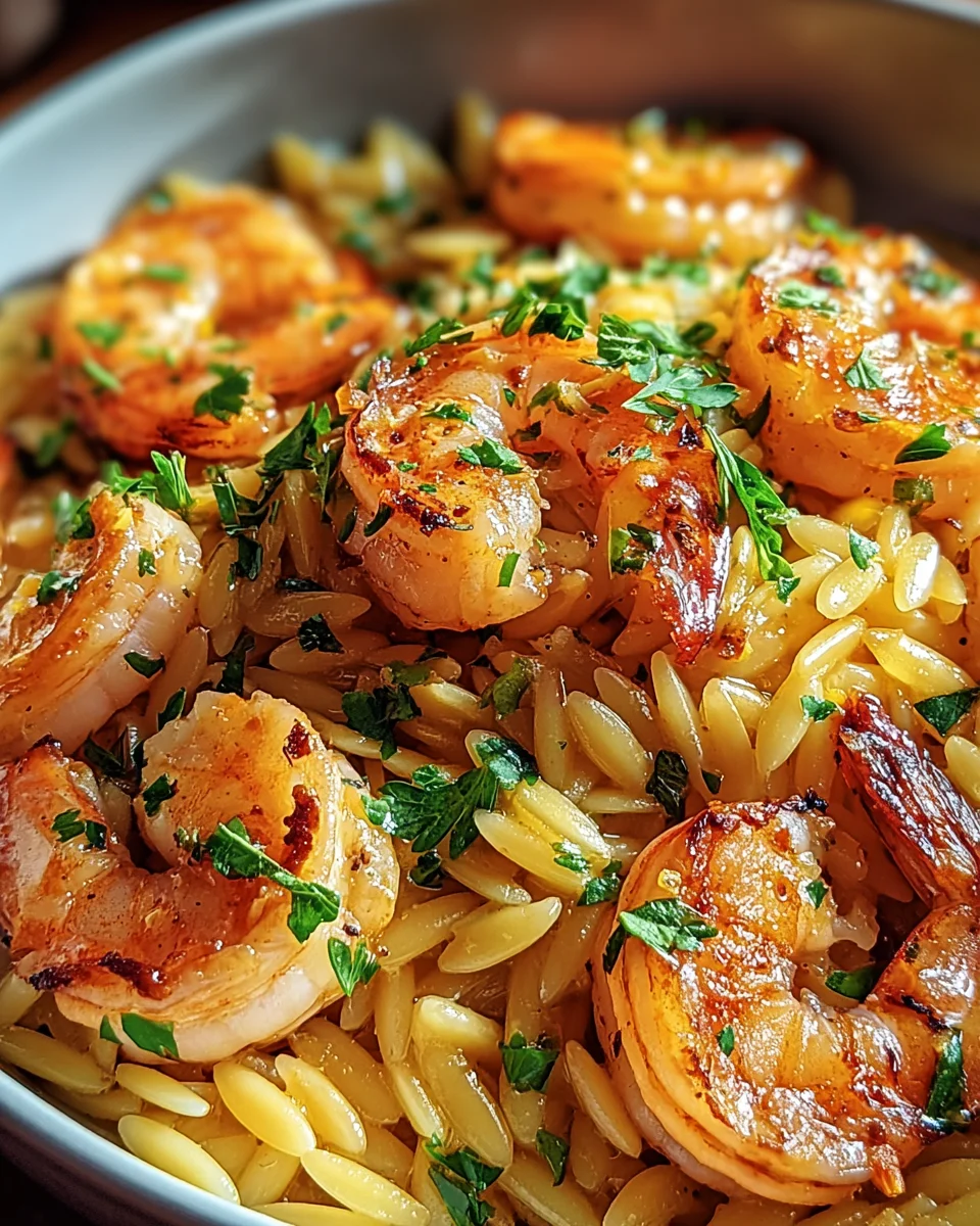 Shrimp Orzo in Lemon Garlic Sauce 22 Shrimp