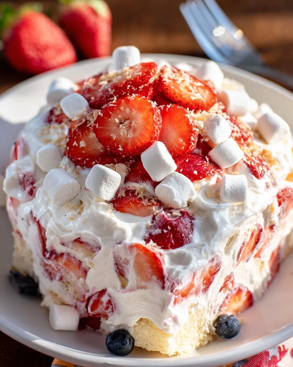 Strawberry Shortcake Fluff Salad 16 Strawberry