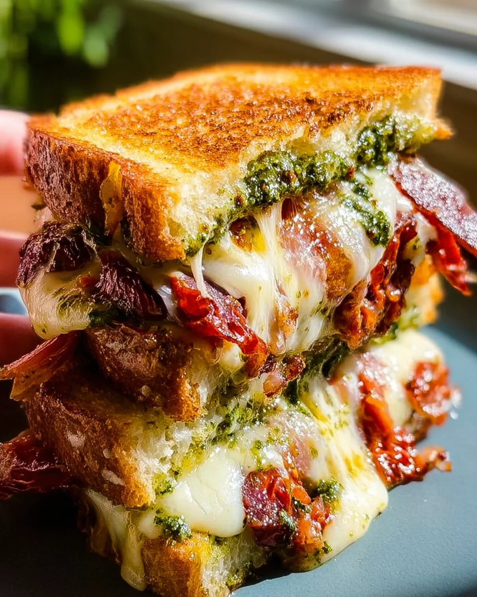 Sun Dried Tomato Bacon Pesto Grilled Cheese 16 Sun