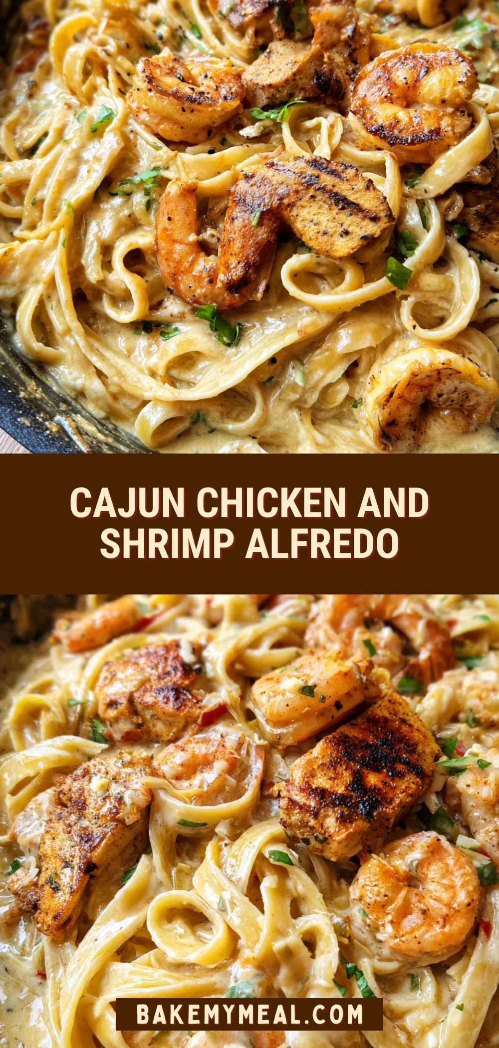 Cajun Chicken and Shrimp Alfredo 25 Pinterest Hidden Image