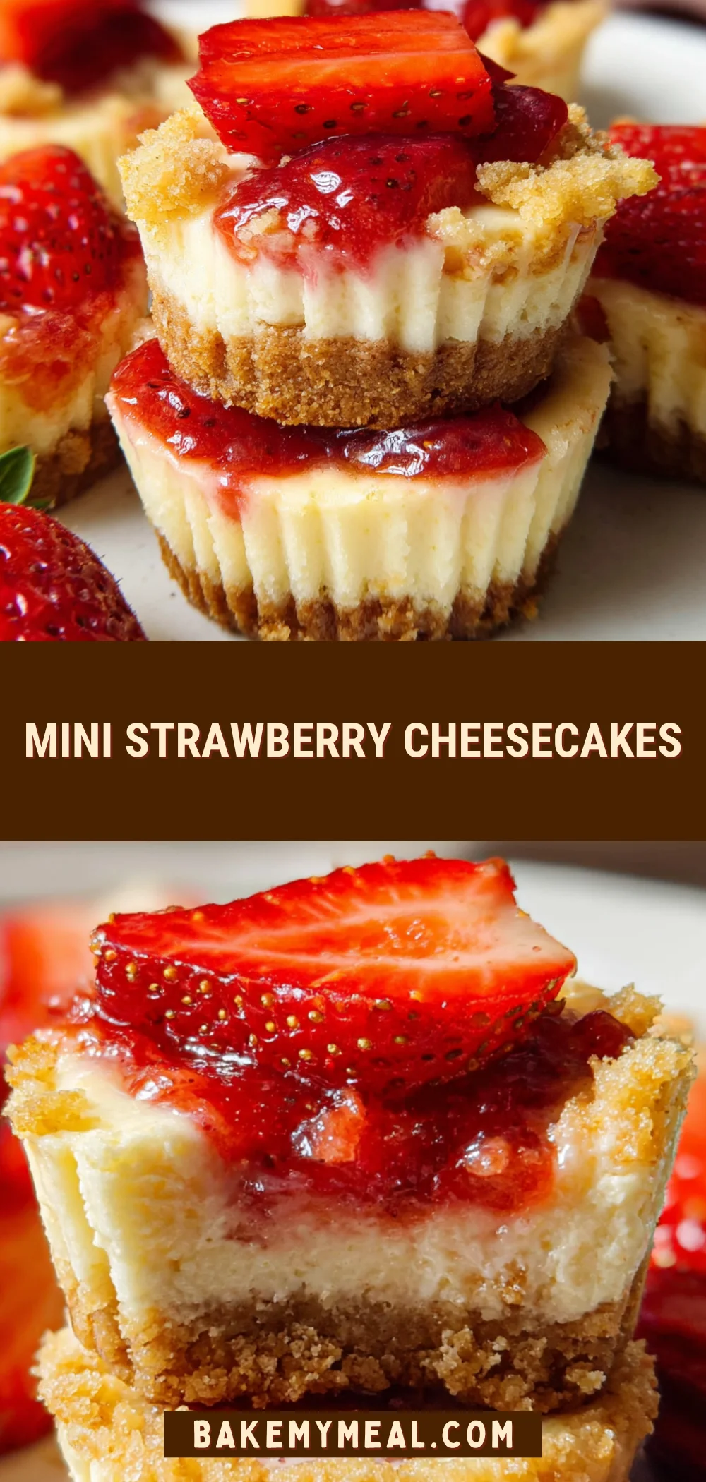 Mini Strawberry Cheesecakes 28 Pinterest Hidden Image